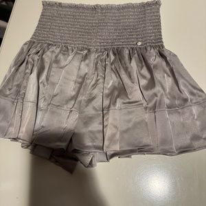 Gray Satin Skort